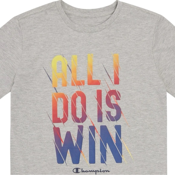 🆕 CHAMPION© BOYS’ SHORT SLEEVE TEE! GRAY TEE, OMBRE GRAPHICS W/LOGO SZ.8 (MED) - Picture 6 of 16